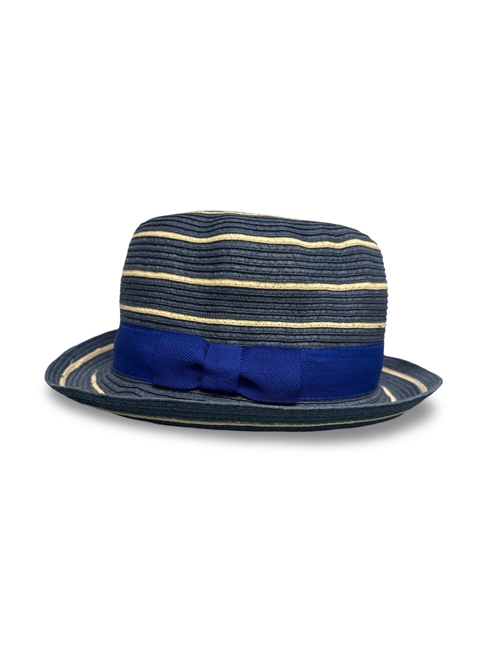 GAP Navy Stripe Fedora Hat with Royal Blue Band M/L NWT❗️